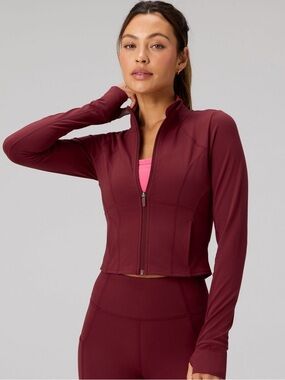 NWT Fable Perfect Storm Cropped Train Jacket in Spice